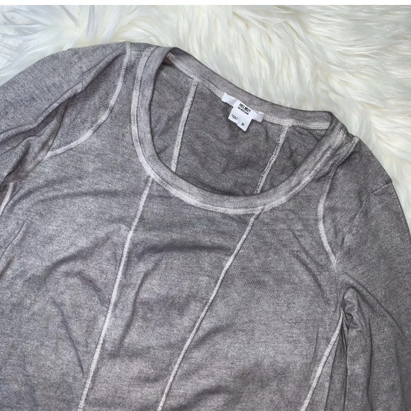 Helmut Lang Chalk Grey Jersey Seam Top - Picture 4 of 8